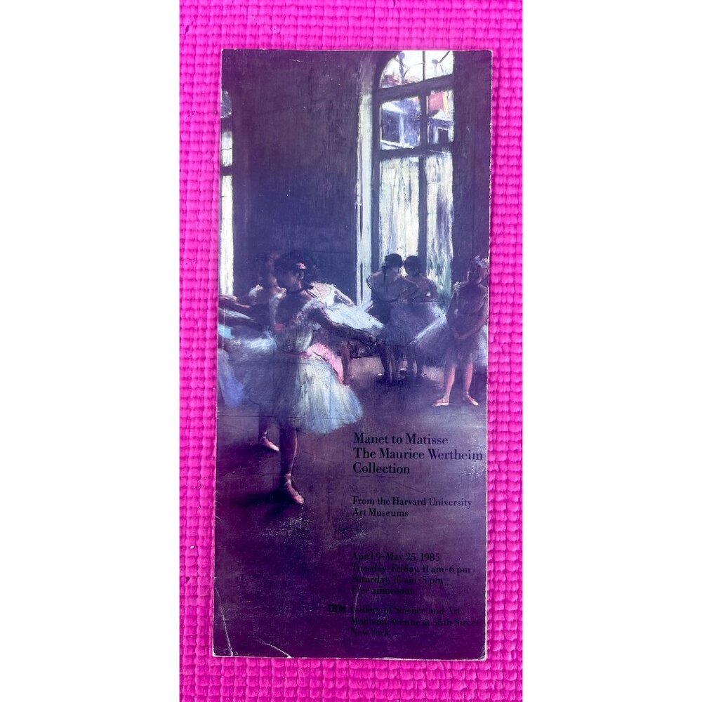 Vintage 1985 Manet to Matisse Art Brochure – IBM Gallery NYC Wertheim